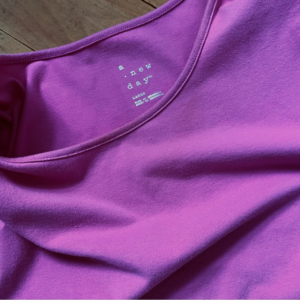 a new day Women's Pink Puff Sleeve Blouse - Picture 3 of 3